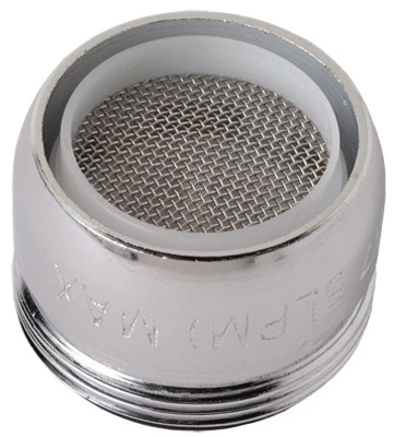 Faucet Aerator, Dual Thread, Low Flow, Chrome-Plated Brass, 15/16 & 55/64-In. x  27-Thread