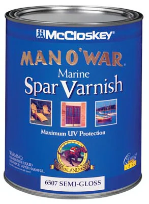 Man O'War Marine Spar Varnish, Semi-Gloss, 1 Qt.