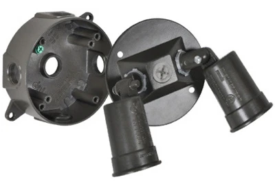 MASTER ELECTRICIAN Double Floodlight Holder Kit, Bronze