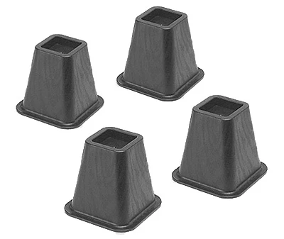 Bed Risers, Black, 5-1/4 In., 4-Pk.