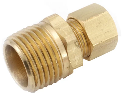 ANDERSON METALS Brass Compression Connector, Lead-Free, 5/8 x 3/8-In. MPT