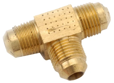 Lead Free Brass Flare Tee Fitting, 5/8 Inch Size