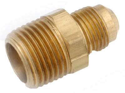 Lead Free Brass Flare Connector, 3/8 Inch by 3/4 Inch Male Iron Pipe Thread