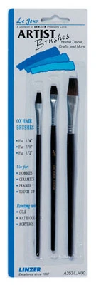 Le Jour 3-Pc. Flat Ox Hair Artist Brush Set