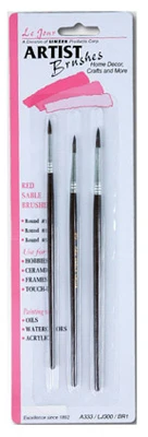 Le Jour 3-Pc. Round Artist Brush Set