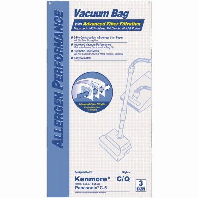 Vacuum Cleaner Bags, Q & C Style, 3-Pk.