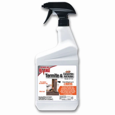 Revenge Termite & Carpenter Ant Killer Spray, Long Lasting Indoors/ Outdoors Pesticide, 32 oz. Ready-to-Use