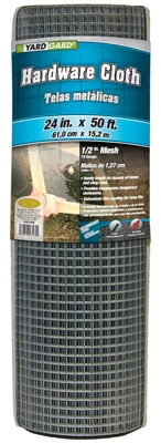 Galvanized Metal Hardware Cloth Fence, 1/2-In. Mesh, 19-Ga., 24-In. x 50-Ft.