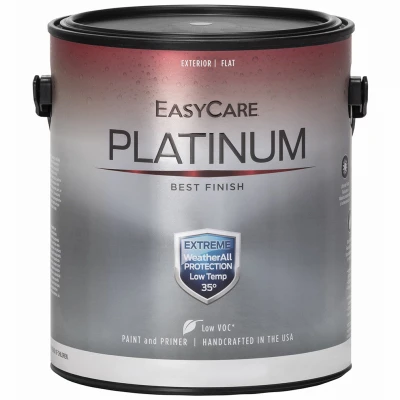 Platinum Weatherall Exterior House Paint & Primer, Flat Black Acrylic, Gallon