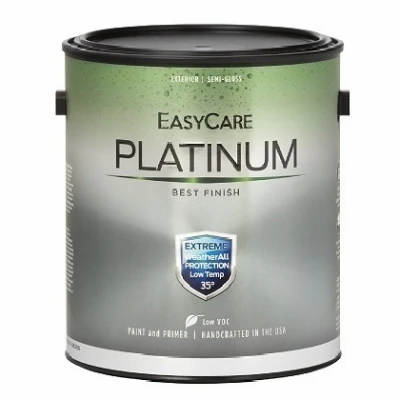 Platinum WeatherAll Exterior House Paint & Primer, WAESG9, White, Semi-Gloss, Gallon