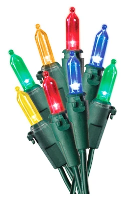 Led Christmas 100-light Set, Color-changing With Traditional Glass Look Bulbs