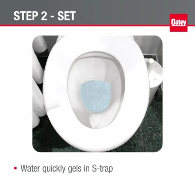 Liquilock Toilet Installation Gel, 0.6 Oz - Quick Acting Water Solidifier