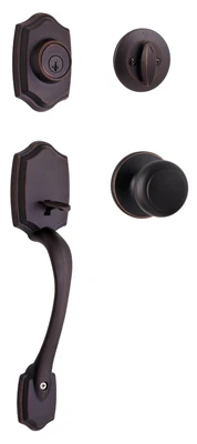 Belleview Entry Door Handleset, Smart Key, Single Cylinder Deadbolt, Venetian Bronze