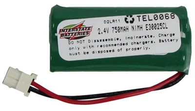 Cordless Telephone Battery, 2.4-volt, 750mah Ni-mh, Model Tel0068