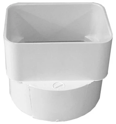 Pvc Sewer & Drain Downspout Adapter, 3 X 4 X 4 Inches, Model 36-654
