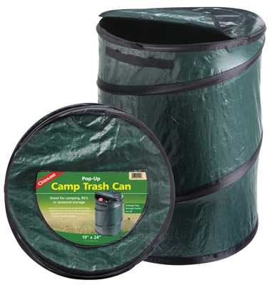 Camping Trash Can, Spring-Loaded Pop-Up, 19 x 24 In.