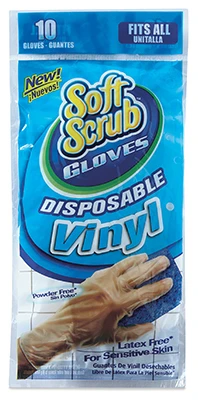 Disposable Vinyl Gloves, One Size, 10-Ct.