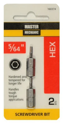 MM 2PK5/64"HexKey 1"Bit