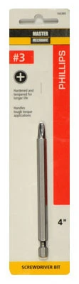 Power Screwdriver Bit, #3 Phillips, 4-inch For Precision Fit