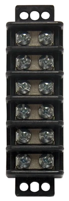 Terminal Block, 6-Circuit, 30A, 600V, 22-10 AWG