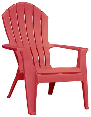 RealComfort Adirondack Chair, Ergonomic, Cherry Red