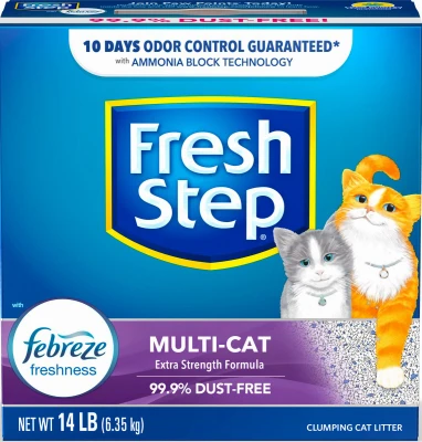 Fresh Step Cat Litter Multi Cat Scoopable Scented 14 Lbs. Brinkmann s Blue Point