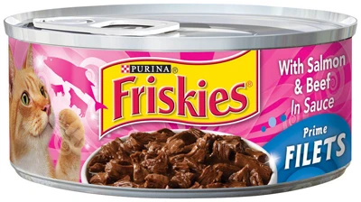 Cat Food Salmon and Beef Flavor 5.5 Ounce Can