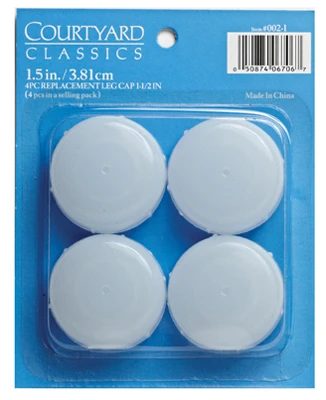Patio Furniture Leg Cap, 1.5 In., 4-Pk.