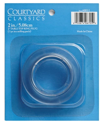 Patio Table Top Ring & Plug For Umbrella Holes - Durable Plastic Construction