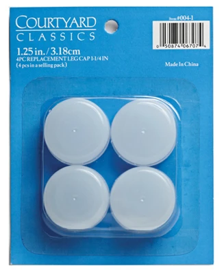 Patio Furniture Leg Cap, 1.25 In., 4-Pk.