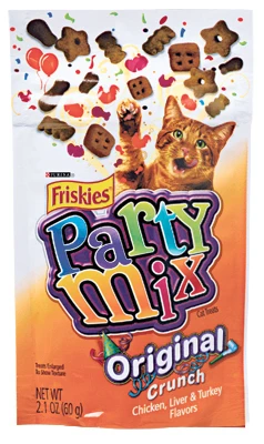 Cat Treats, Original Party Mix, 2.1 oz. Pouch