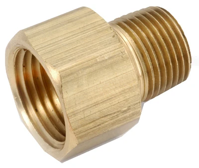 Brass Threaded Adapter, Lead Free, 1/8 Male x 1/8 In. Female