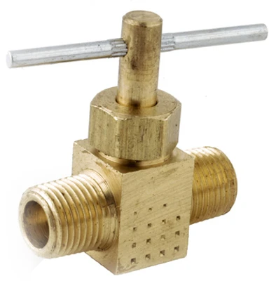 Lead-Free Straight Needle Valve Fitting, 1/4-Inch Male Pipe Thread