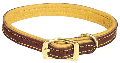 Deer Ridge Dog Collar, Leather/Lined, 3/4 x 17 In.