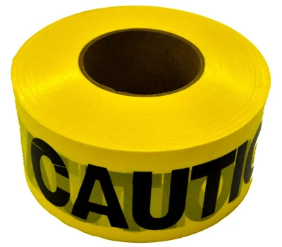  Caution  Barricade Tape, Yellow, Waterproof, 3 In. x 1,000 Ft.