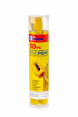 Carpenter Pencils & Sharpener, 10-Pk.