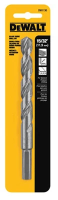 Black Oxide Drill Bit, 15/32 In.