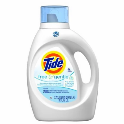 HE Liquid Laundry Detergent, Free & Gentle, 64 Loads, 84 oz.