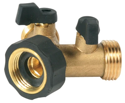 RV Y-Valve Water Connector, Brass