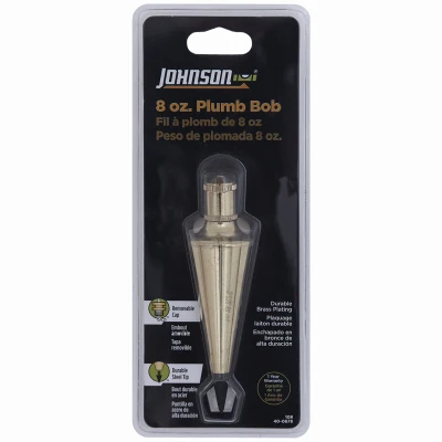 Brass Plumb Bob, 8 Ounce Weight for Precise Vertical Alignment