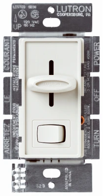 Skylark Single Pole/3-Way Dimmer Switch, White, For CFL / LED Bulbs