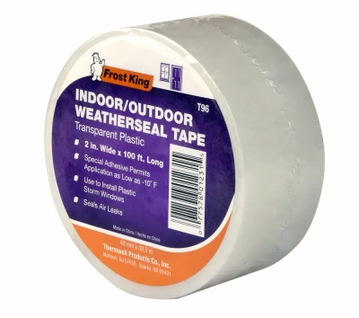 Clear Plastic Weatherseal Tape, 2 Inches by 100 Feet Roll