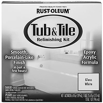 Tub and Tile Two-Part Epoxy Refinishing Kit White Thirty-Two Ounce