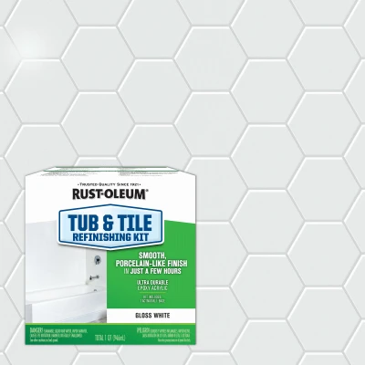 Tub and Tile Two-Part Epoxy Refinishing Kit White Thirty-Two Ounce