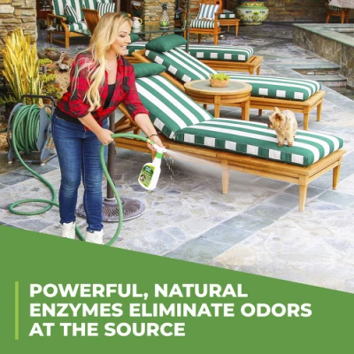 Outdoor Pet Odor Eliminator Spray, 32 Ounce Bottle for Effective Odor Removal