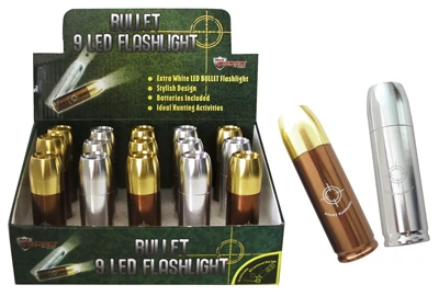 Aluminum Flashlight With 9 Ultra Bright Leds And Batteries Included - Model 08-1742