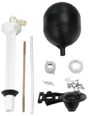 Toilet Tank Repair Kit with Fill Valve, Flapper, and Flush Valve Components