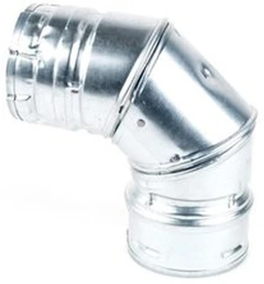 3 Inch Pellet Stove Vent Elbow, 90 Degree, Model 3pvl-e90s