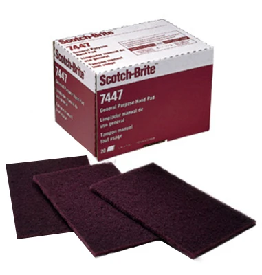 Very Fine Maroon Hand Pad, 6 x 9 In.