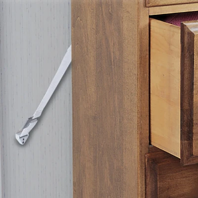 Furniture Wall Strap, White Canvas, 2-Pk.